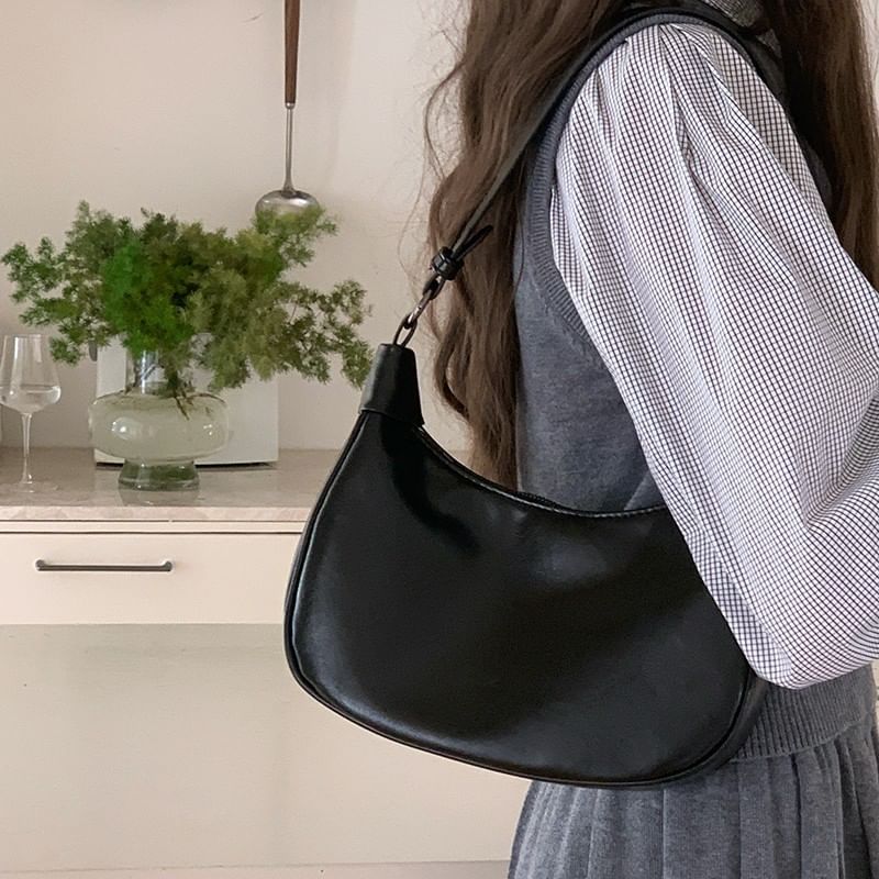Shoulder Plain Bag Faux Leather