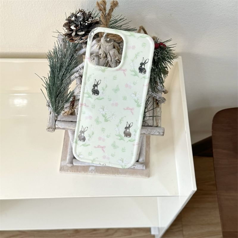 / Phone Set Rabbit Strap Case