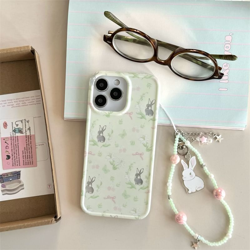 / Phone Set Rabbit Strap Case