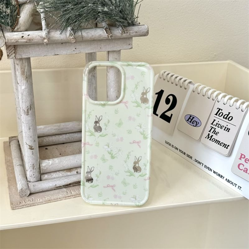 / Phone Set Rabbit Strap Case