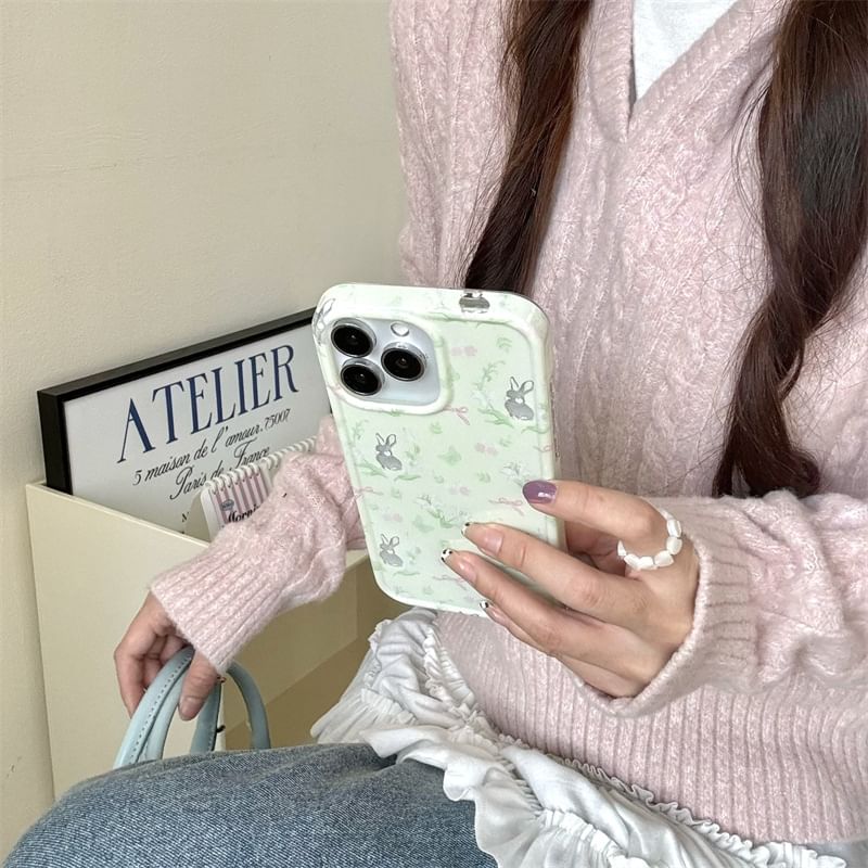 / Phone Set Rabbit Strap Case