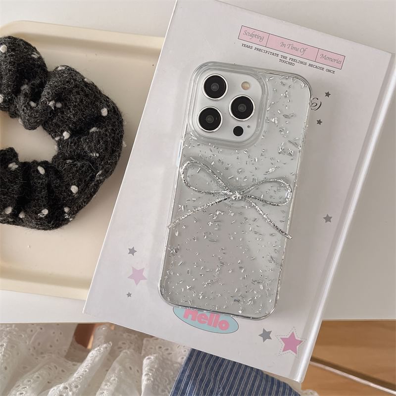 with Leaf Phone Bow Gold Case