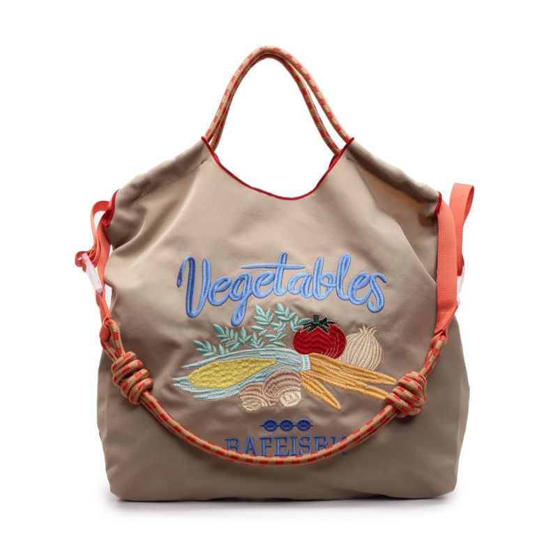 Vegetable Bag Tote Embroidered