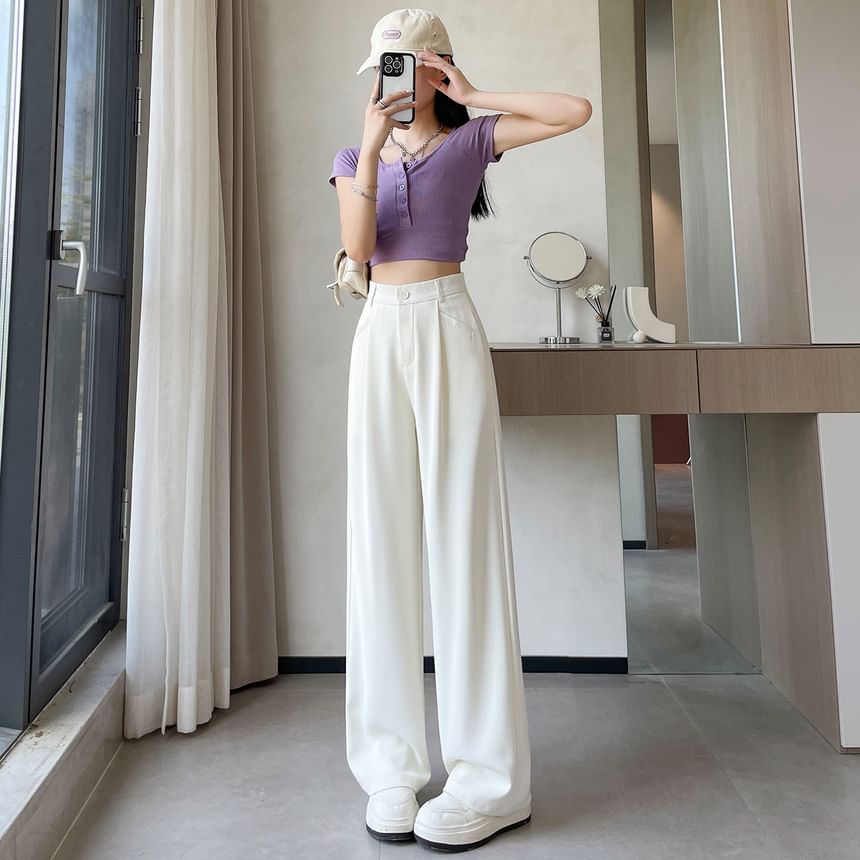 Designs) Wide Waist Pants (Various Dress Leg High Plain