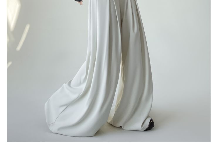 Leg (Various High Pants Dress Waist Plain Wide Designs)