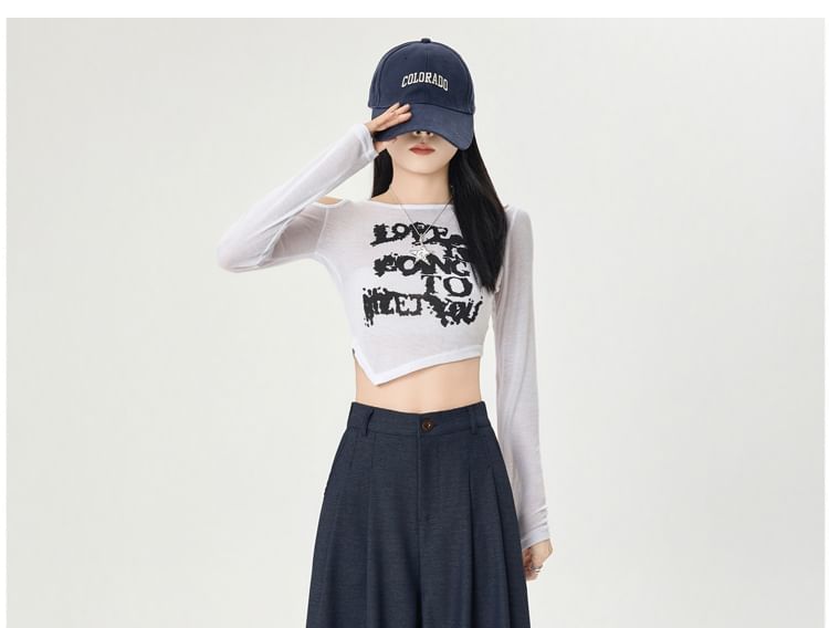 Wide Pants Rise Plain Dress Leg High