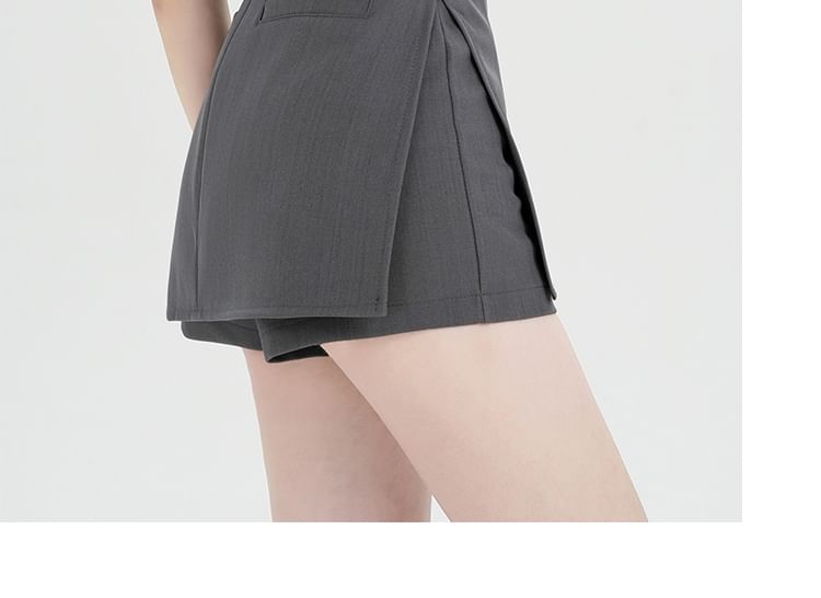 Slit Waist Skort Trim Lace High