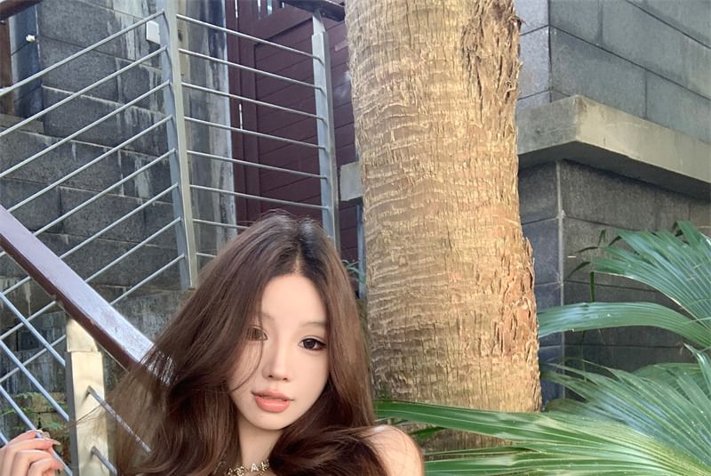 Panel Lace Top Bow Tube