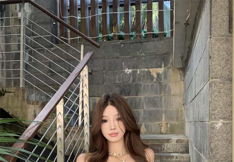 Panel Lace Top Bow Tube