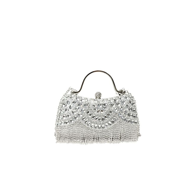 Tasseled Bag Crossbody Chain Rhinestone