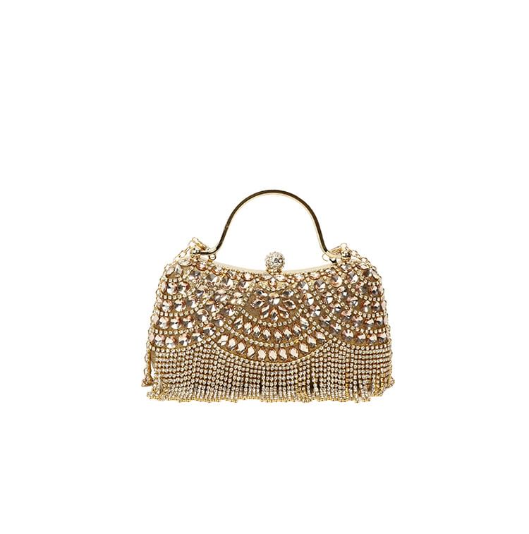 Tasseled Bag Crossbody Chain Rhinestone