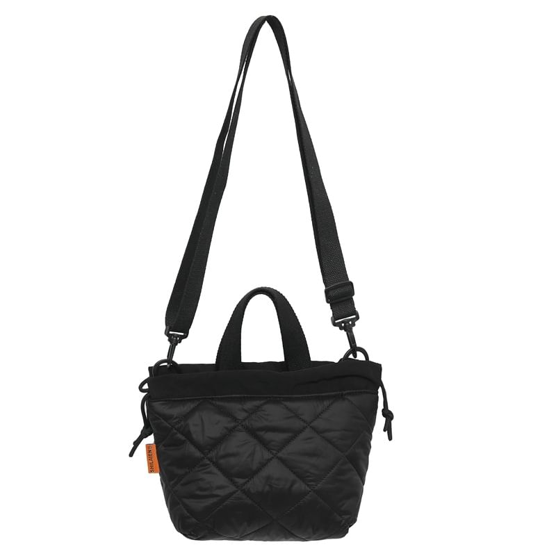 Quilted Bag Two-Tone Drawstring Crossbody