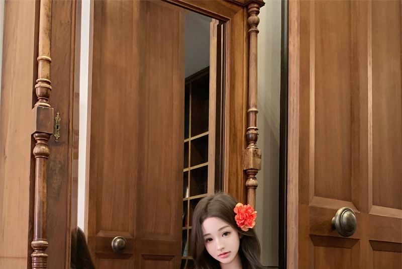 Designs) Shoulder Bodycon Flower Off Print (Various Dress