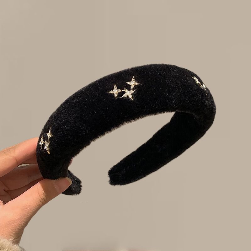 Star Headband Fluffy Rhinestone