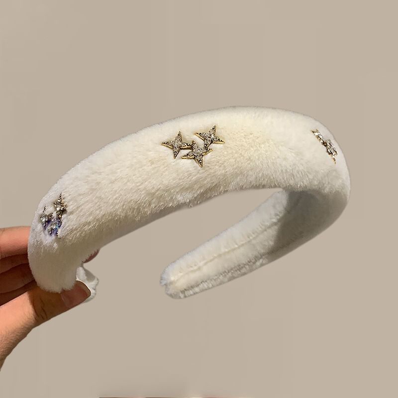 Star Headband Fluffy Rhinestone