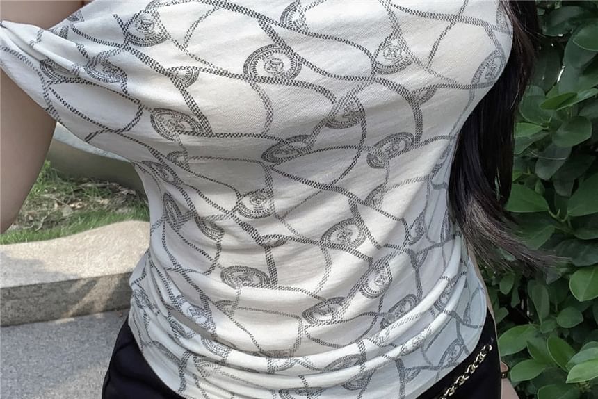 Plain Chained Waist Hot High Pants