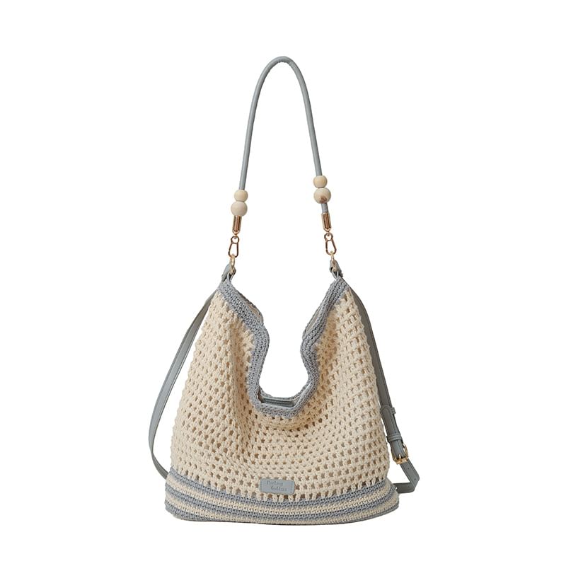 Striped Tote Woven Bag