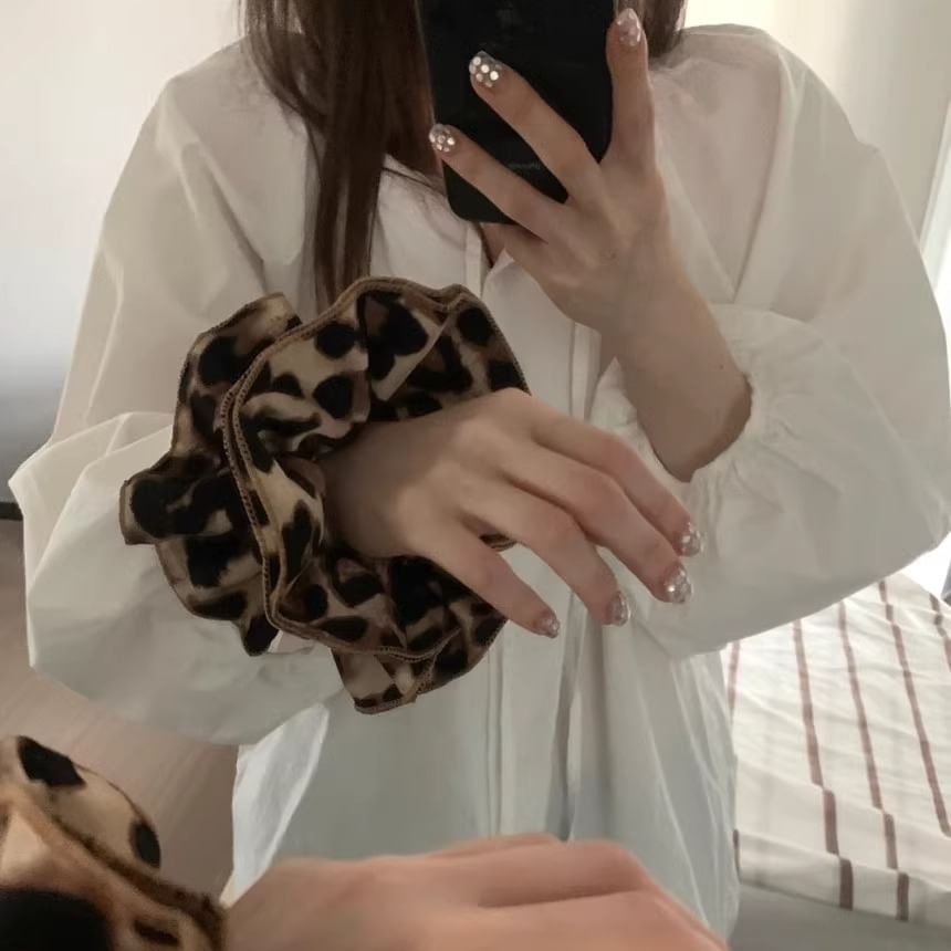 Scrunchie Print Leopard