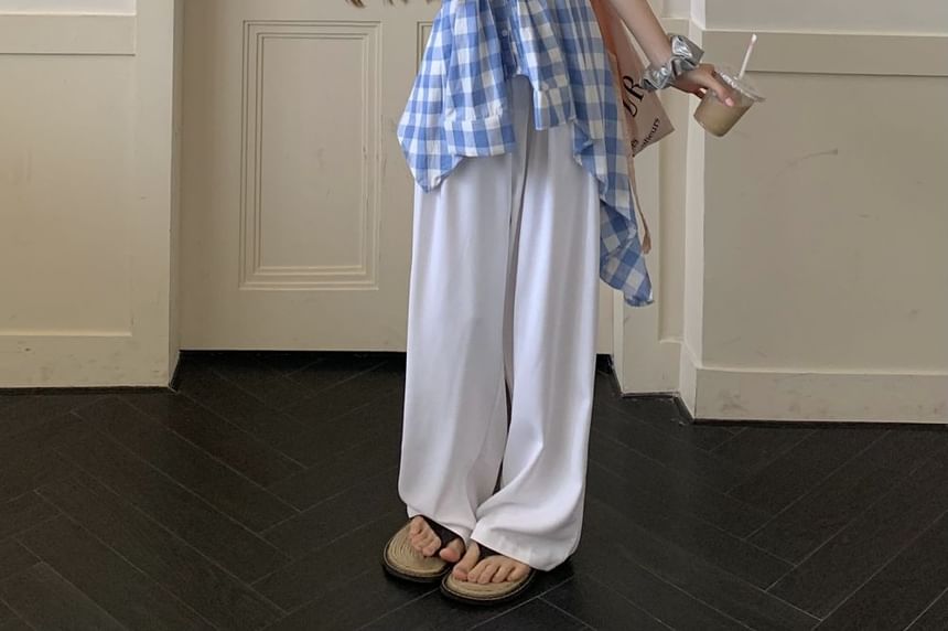 Tube Top Asymmetrical Plaid