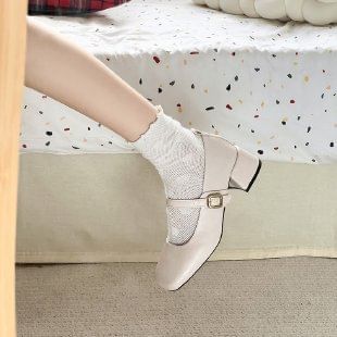 Shoes Jane Heel Chunky Mary