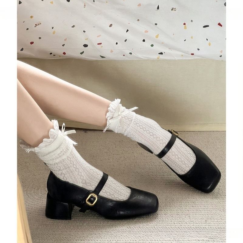 Shoes Jane Heel Chunky Mary