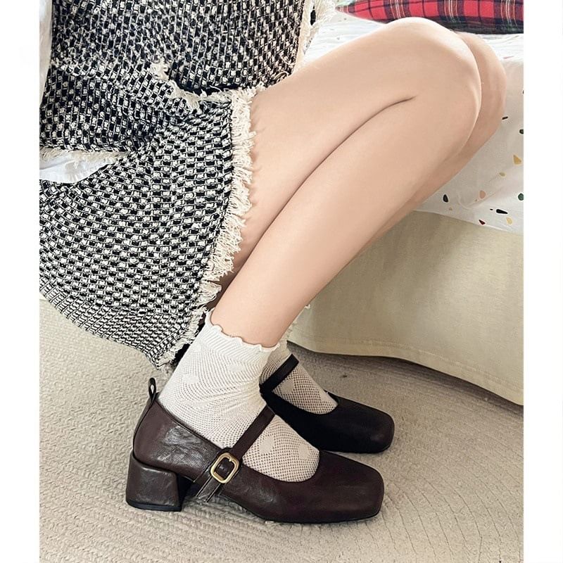 Shoes Jane Heel Chunky Mary