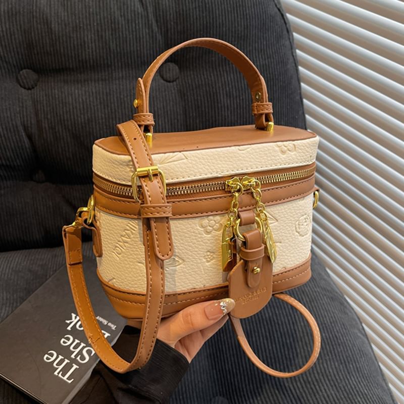 Faux Bag Print Crossbody Cartoon Leather