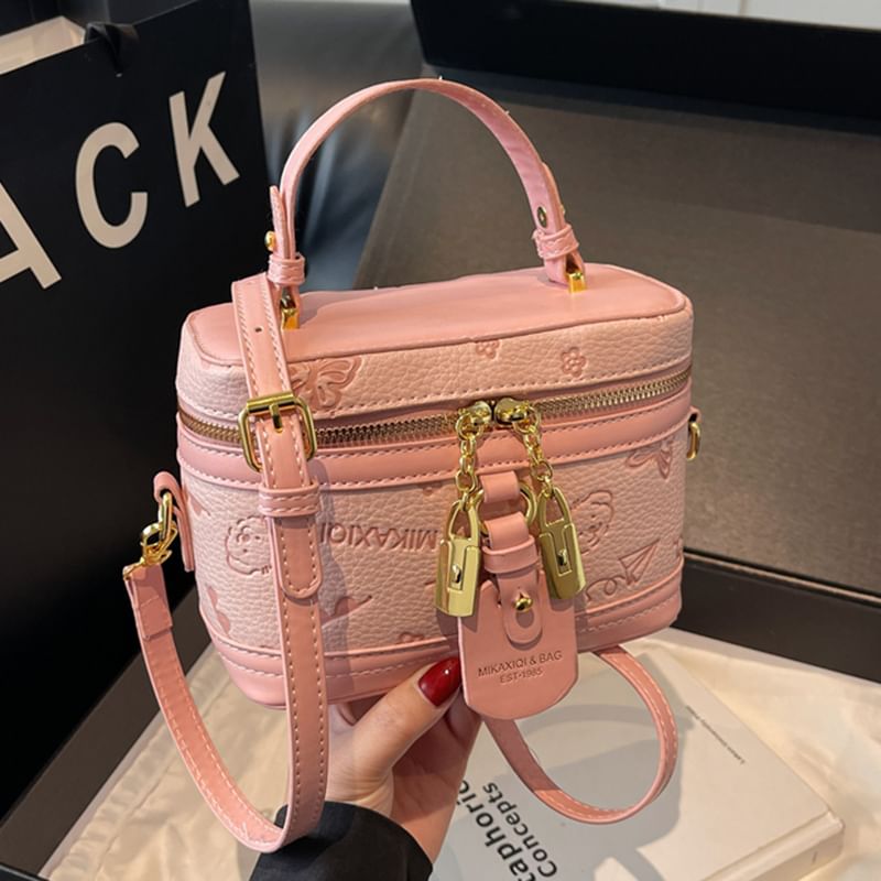 Faux Bag Print Crossbody Cartoon Leather