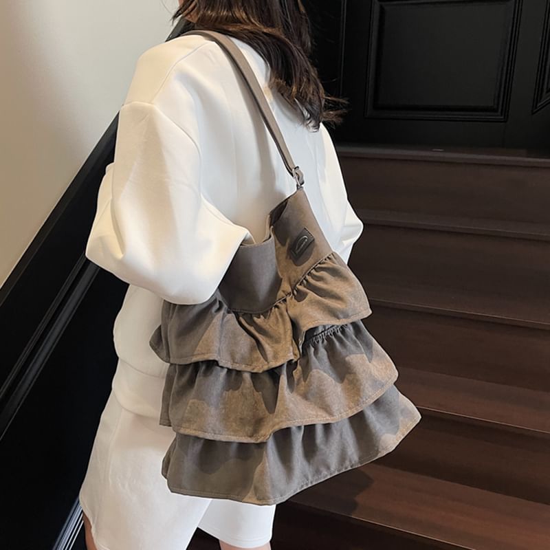 Plain Tote Ruffle Bag