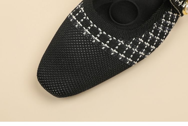 Jane Mary Knit Patterned Flats