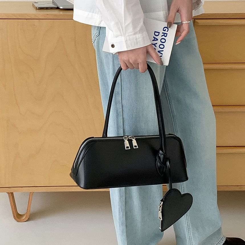 Faux Heart + Bag Set: Shoulder Coin Purse Leather