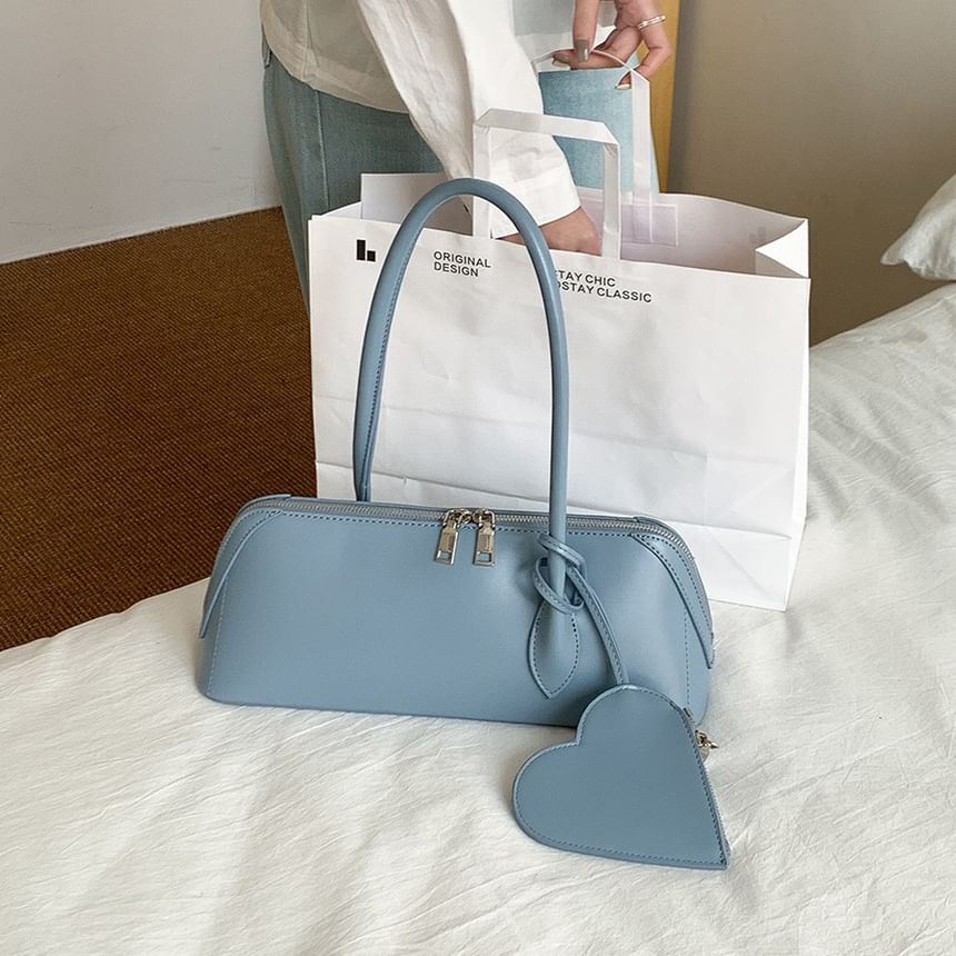 Faux Heart + Bag Set: Shoulder Coin Purse Leather