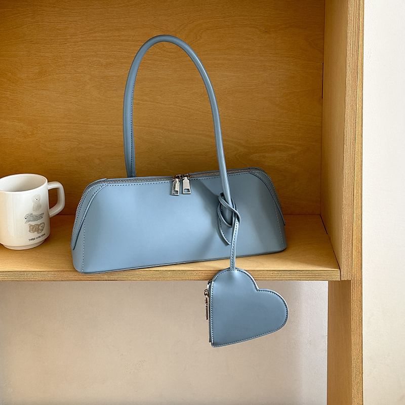 Faux Heart + Bag Set: Shoulder Coin Purse Leather