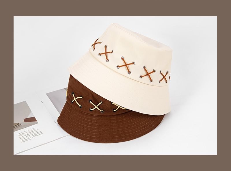 Patterned Bucket Hat Cross