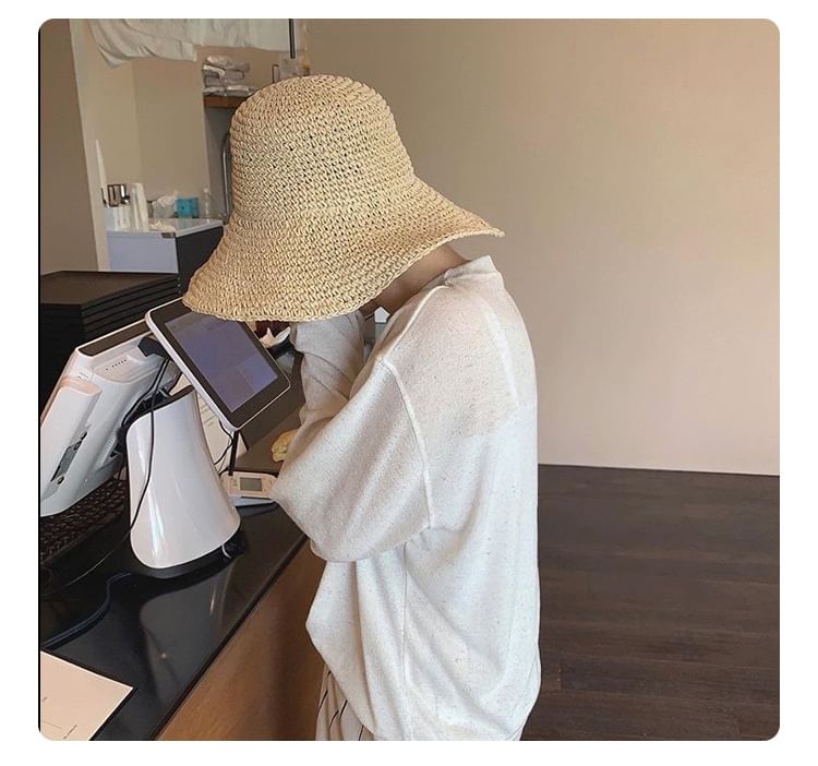 Hat Plain Straw Sun