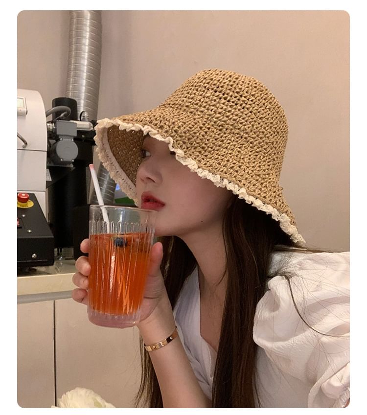 Hat Trim Lace Sun Straw