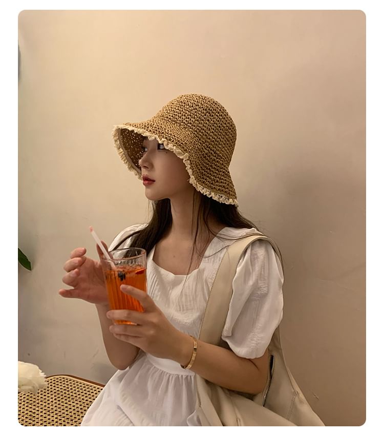 Hat Trim Lace Sun Straw