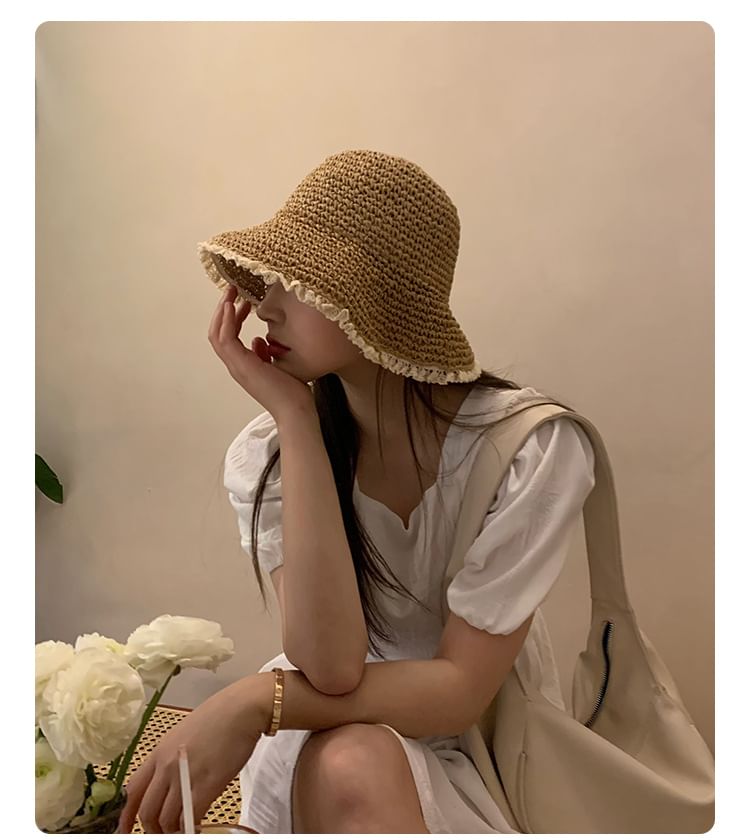 Hat Trim Lace Sun Straw