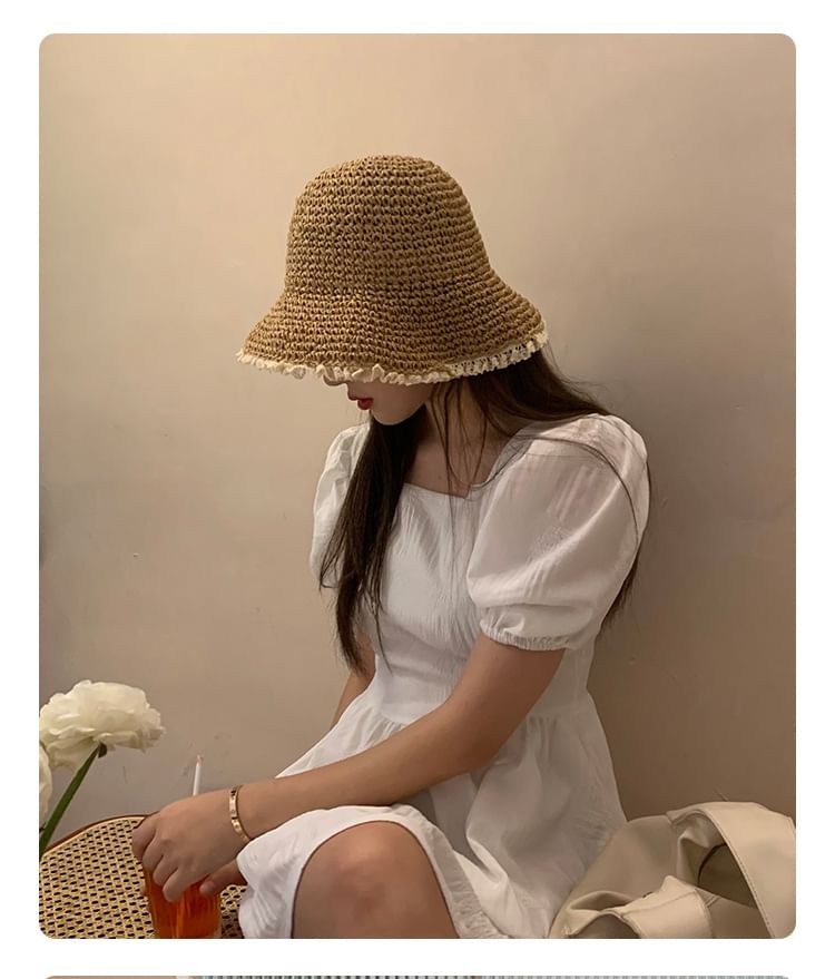 Hat Trim Lace Sun Straw
