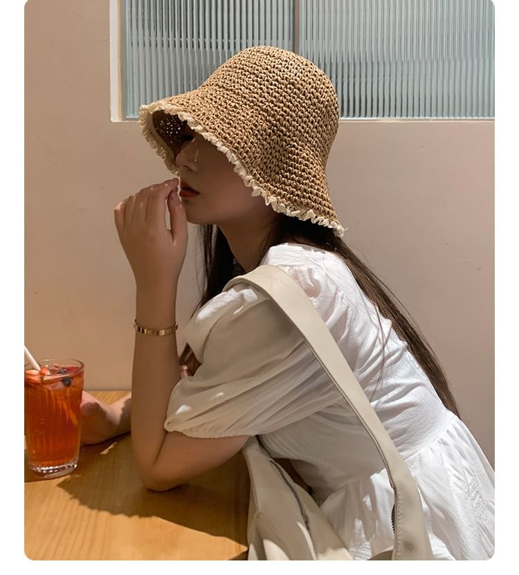 Hat Trim Lace Sun Straw