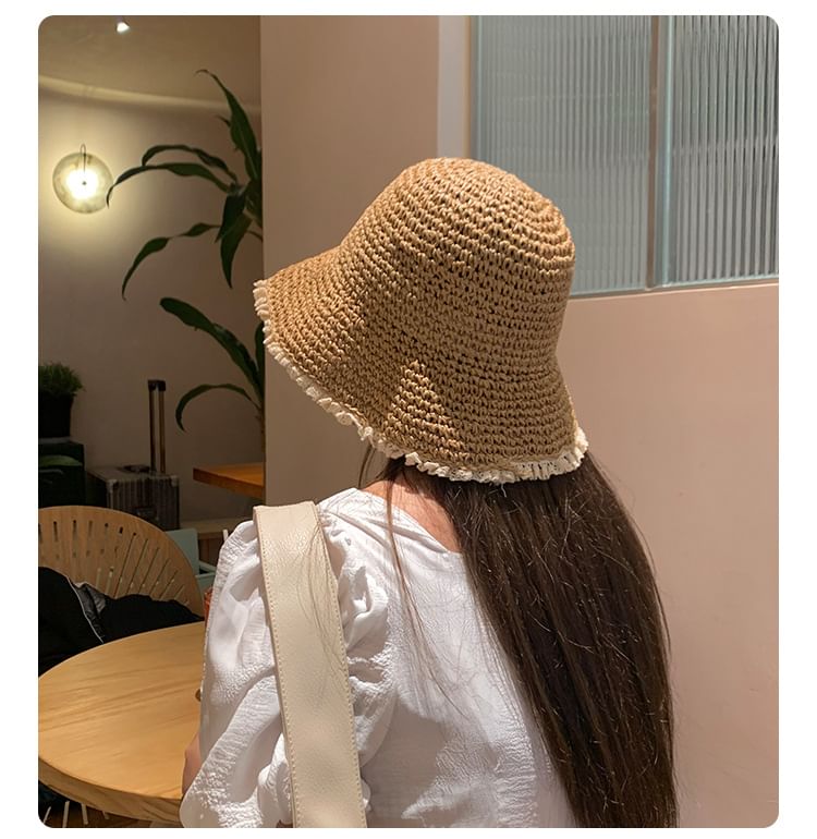 Hat Trim Lace Sun Straw