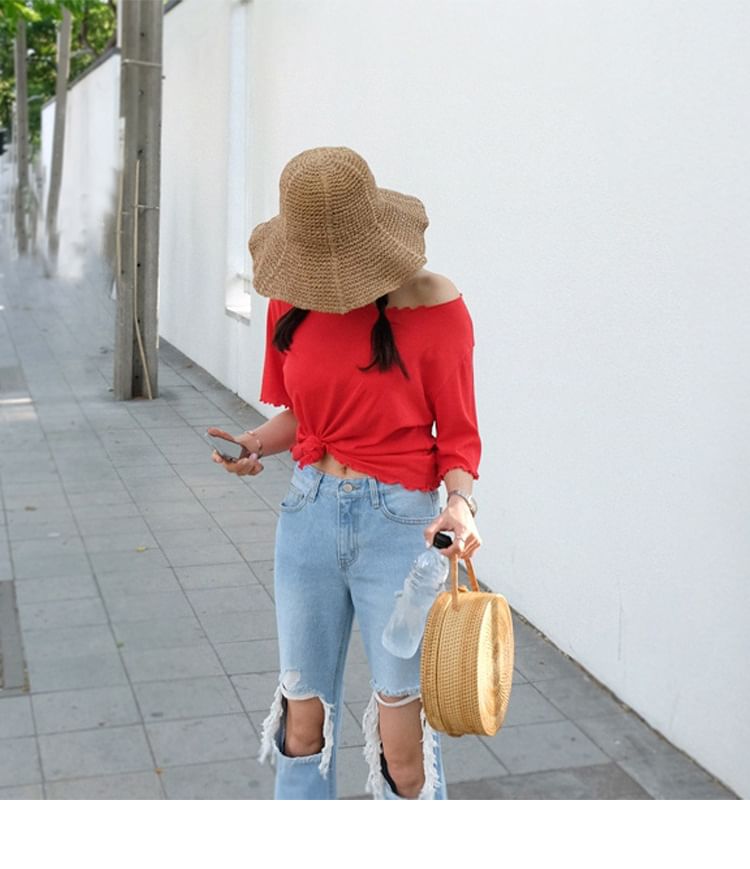 Straw Plain Sun Hat