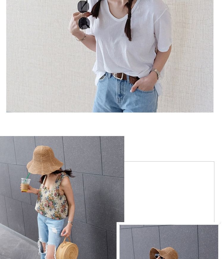 Straw Plain Sun Hat