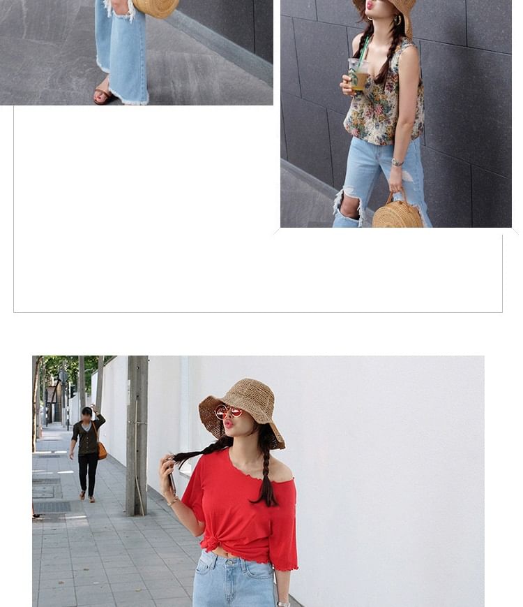 Straw Plain Sun Hat