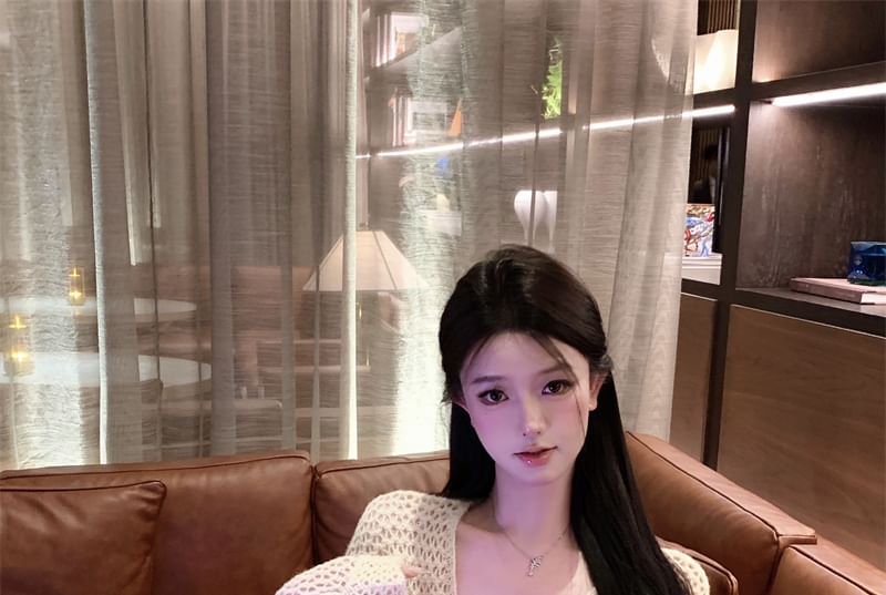 / Mini Dress Print Cardigan Plain Crochet Flower V-Neck Bodycon Strap Spaghetti