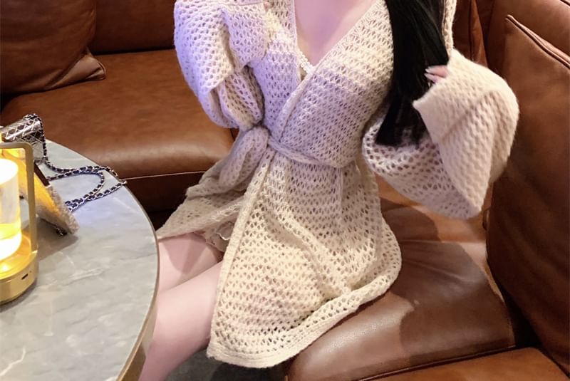 / Mini Dress Print Cardigan Plain Crochet Flower V-Neck Bodycon Strap Spaghetti