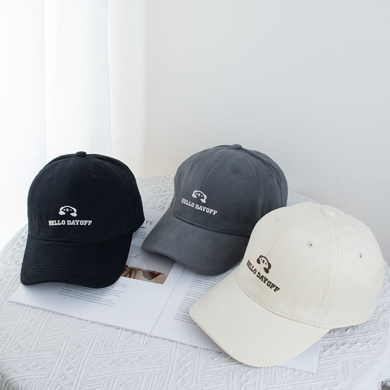 (Various Cap Lettering Designs) Baseball Embroidered Animal