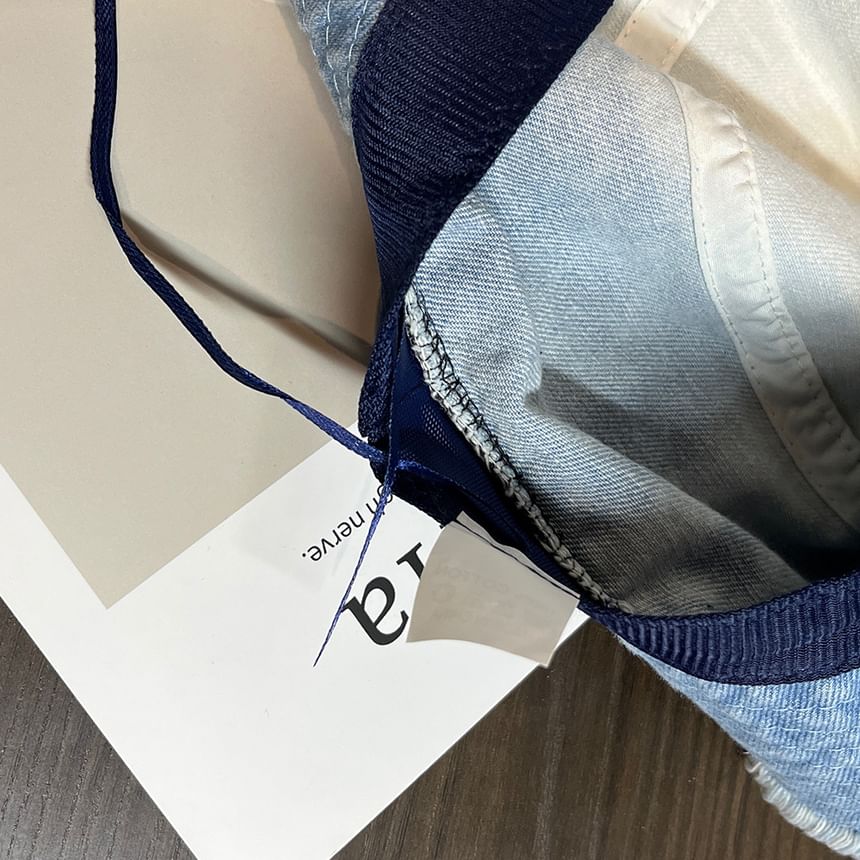 Denim Bucket Distressed Hat