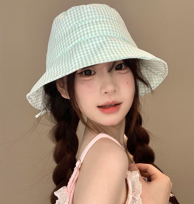 Hat Plaid Bucket