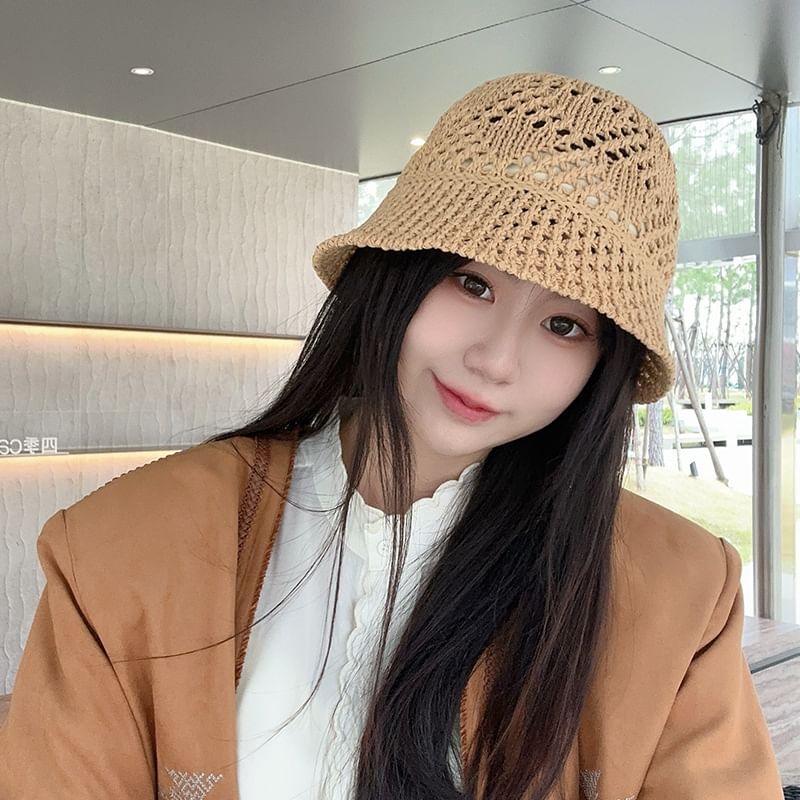 Straw Hat Plain Cloche